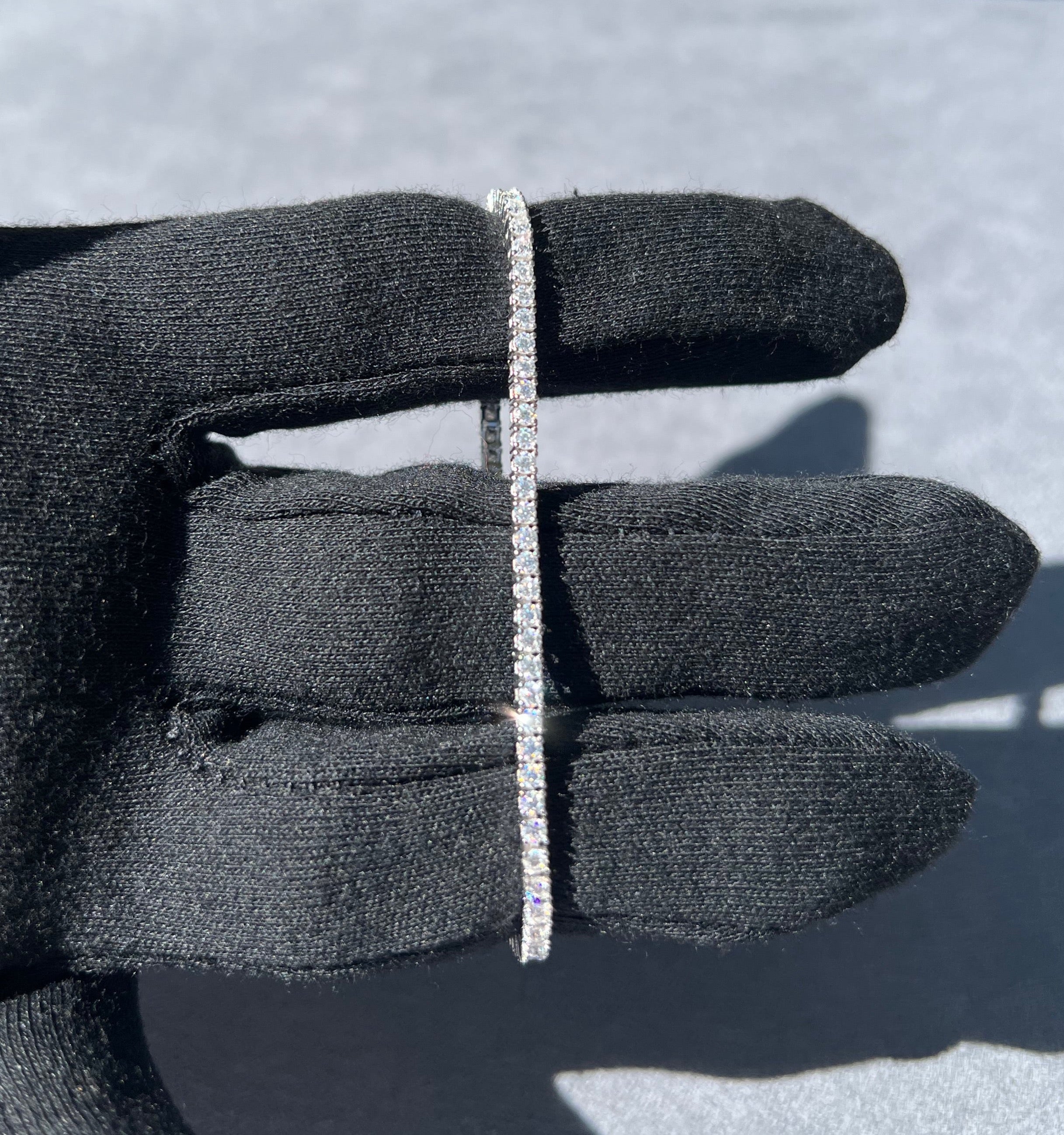 2mm Moissanite Tennis Bracelet in Solid 925 Silver